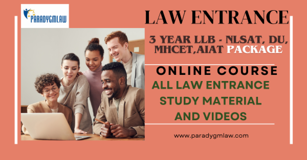 3 Year LLB entrance exams Package with videos and material.
